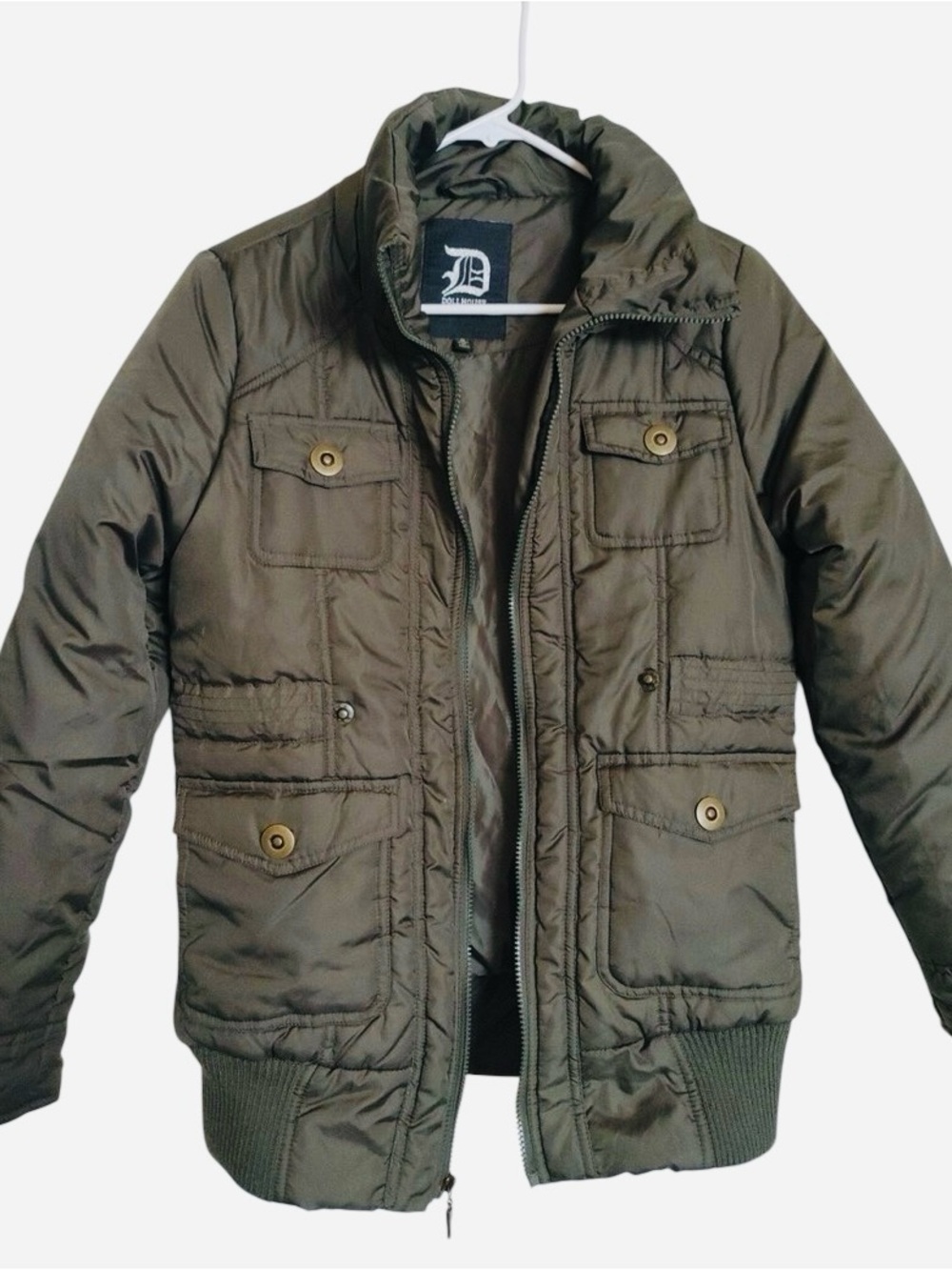 DOLLHOUSE women's puffer jacket. Size L